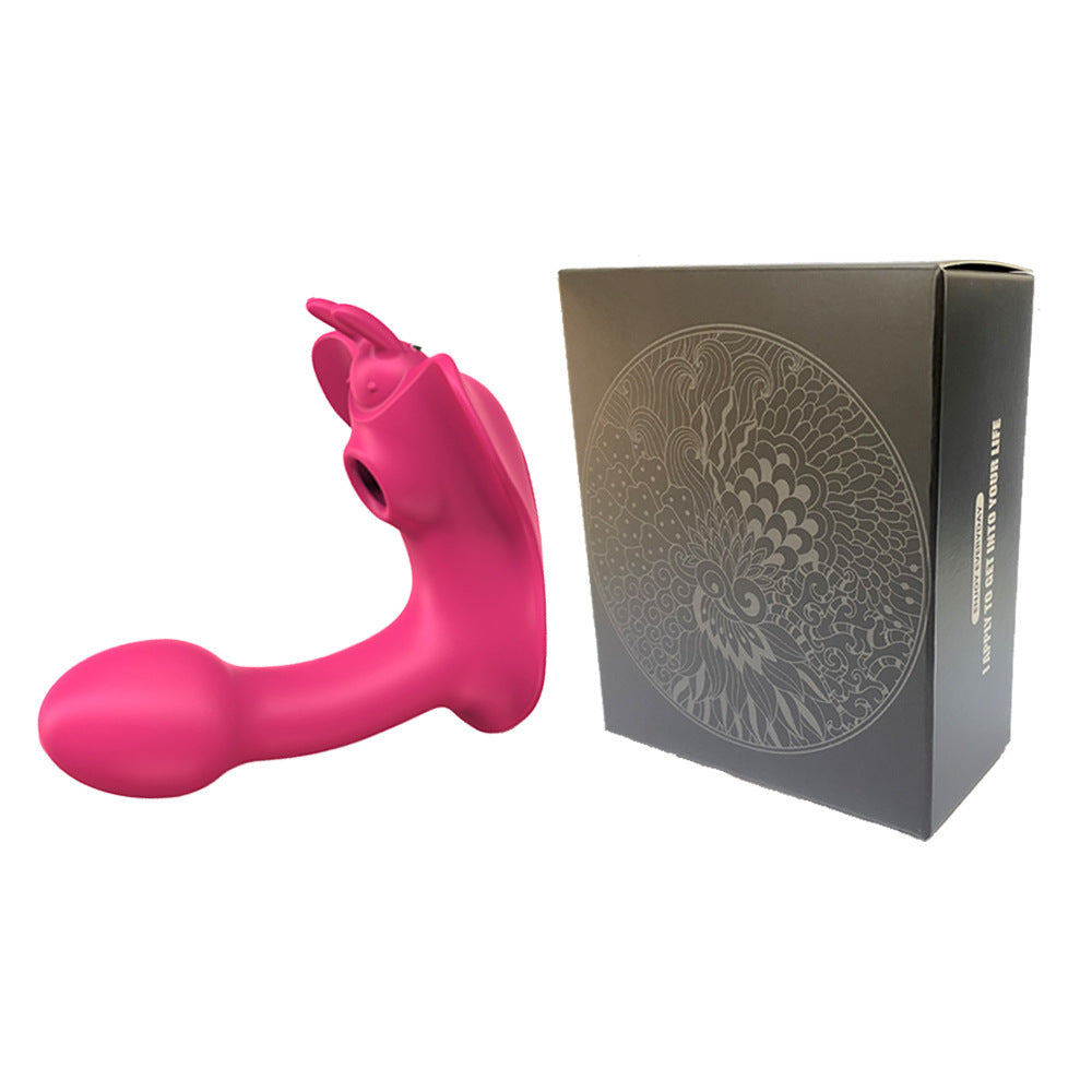 Wearable multi-frequency clitoral sucking vibrator female butterfly vibrator flirting massage stick