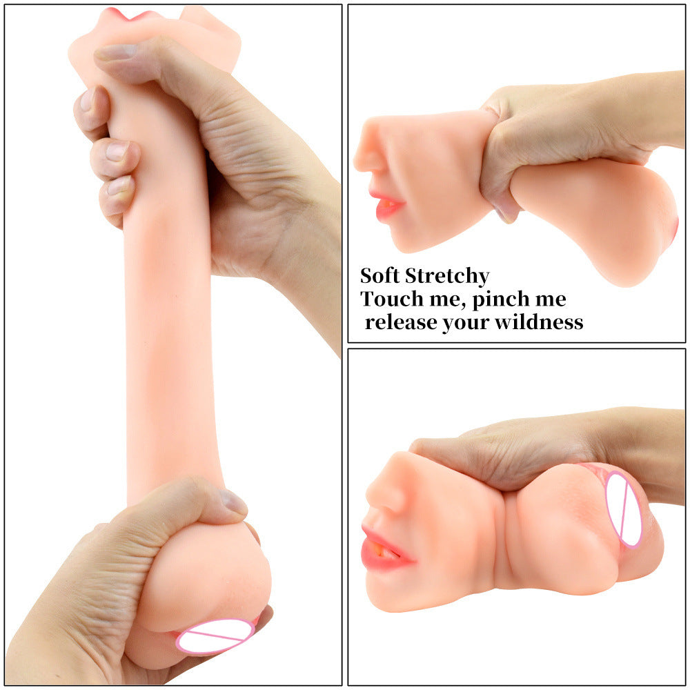 Double-headed realistic male masturbator for oral sex best male sex toys