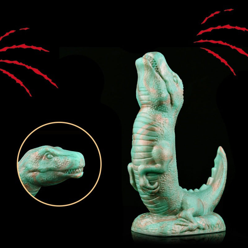 Silicone imitation dinosaur dildo suction cup anal plug masturbator