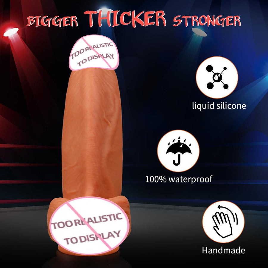 Giant Dick Devil Liquid Silicone Dildo Female Simulation Penis Sex Toy