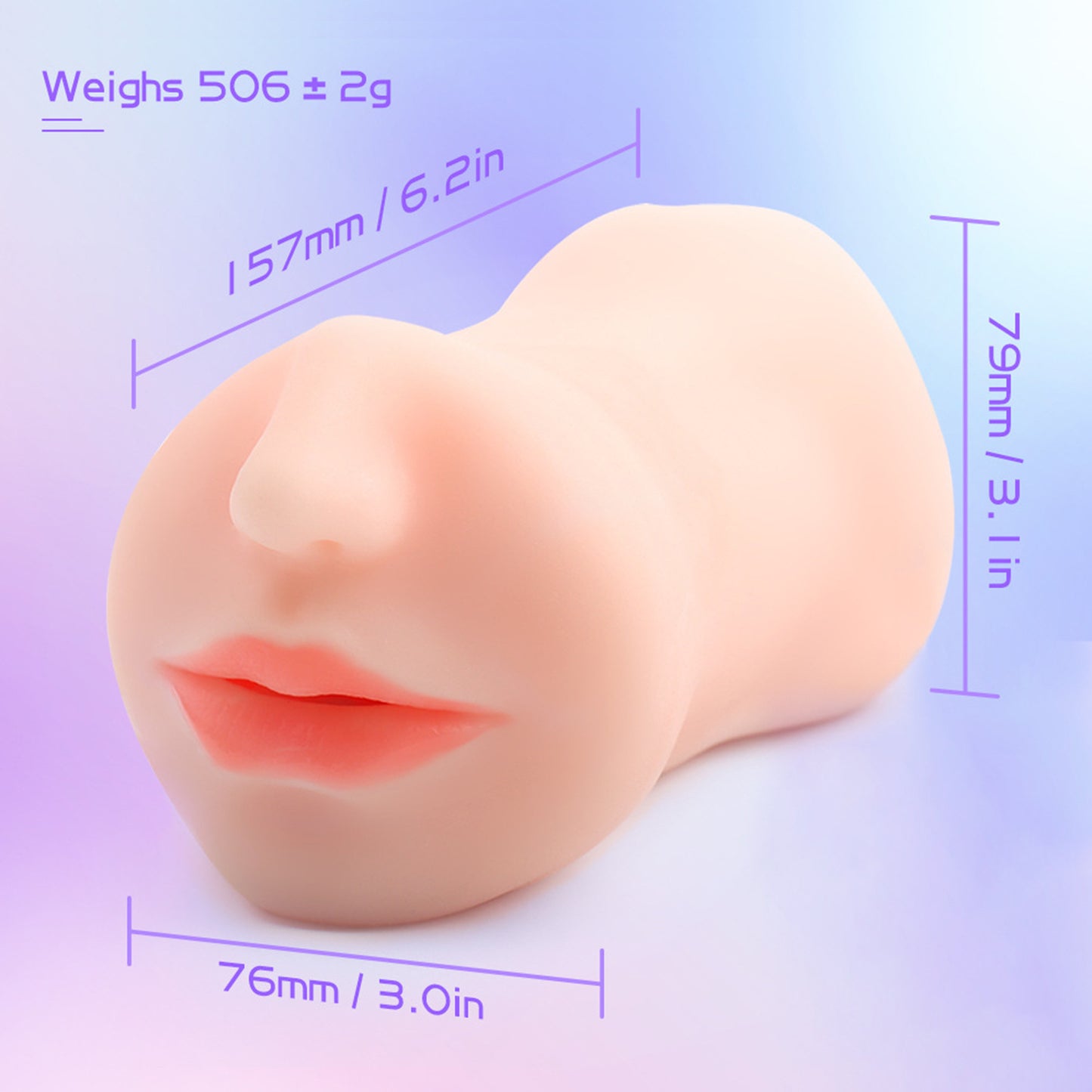 Oral sex masturbator silicone mold male sex toy