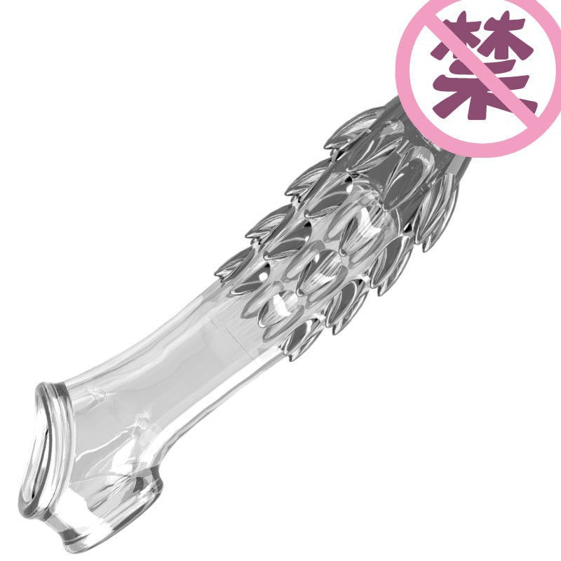 Extended silicone penis enlarger delayed vibration texture penis condom couple flirting sex toys