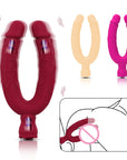 Powerful vibration double-head dildo bendable triple vibration dual-purpose vibrator