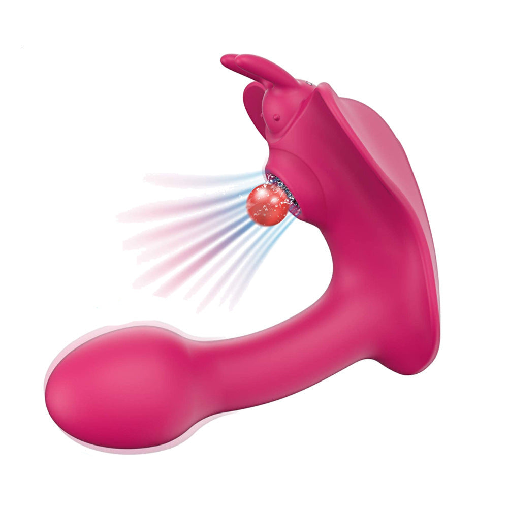 Wearable multi-frequency clitoral sucking vibrator female butterfly vibrator flirting massage stick