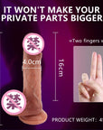 Realistic silicone thick electric retractable heated dildo female sex toy