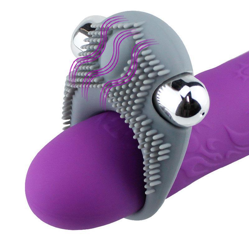 Men's Silicone Vibrating Cock Ring Flirting Couple Sex Toy Couple Vibrator