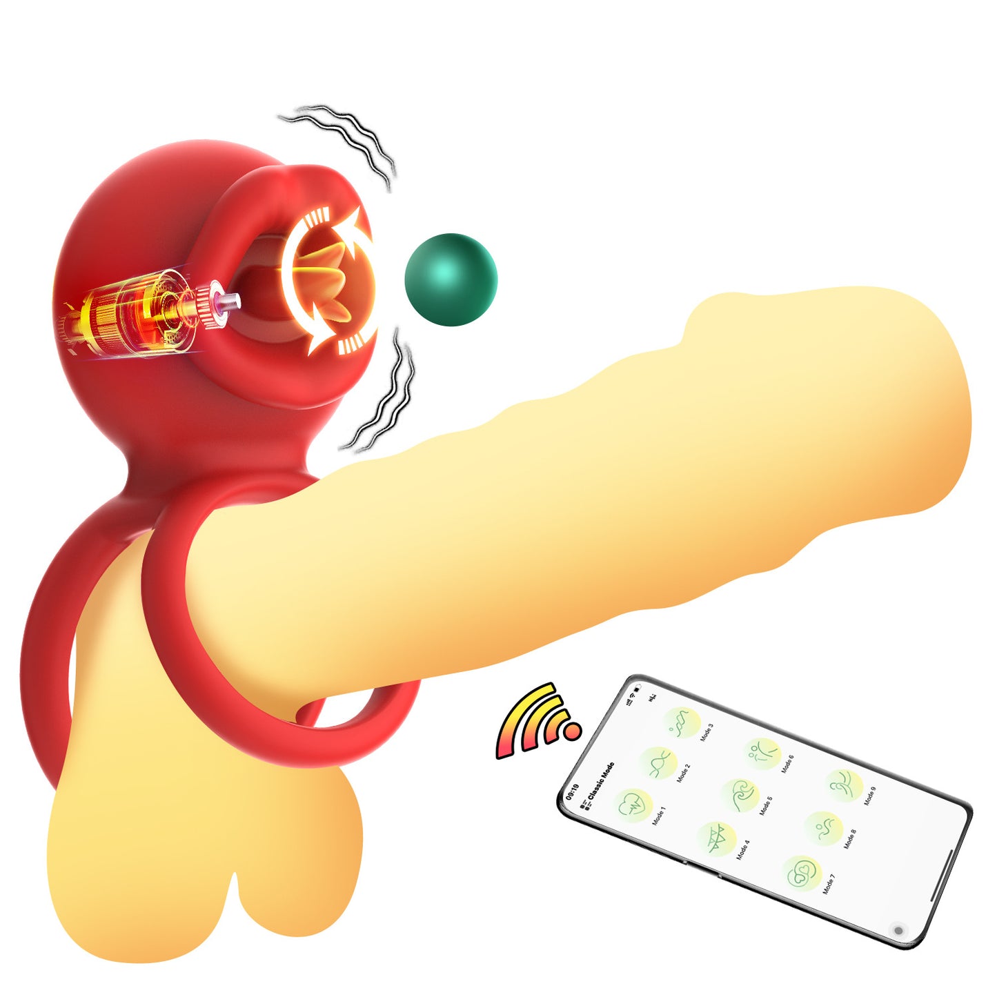 Dragon tongue triple vibration APP remote control couple vibrator male penis vibrator prostate masturbator