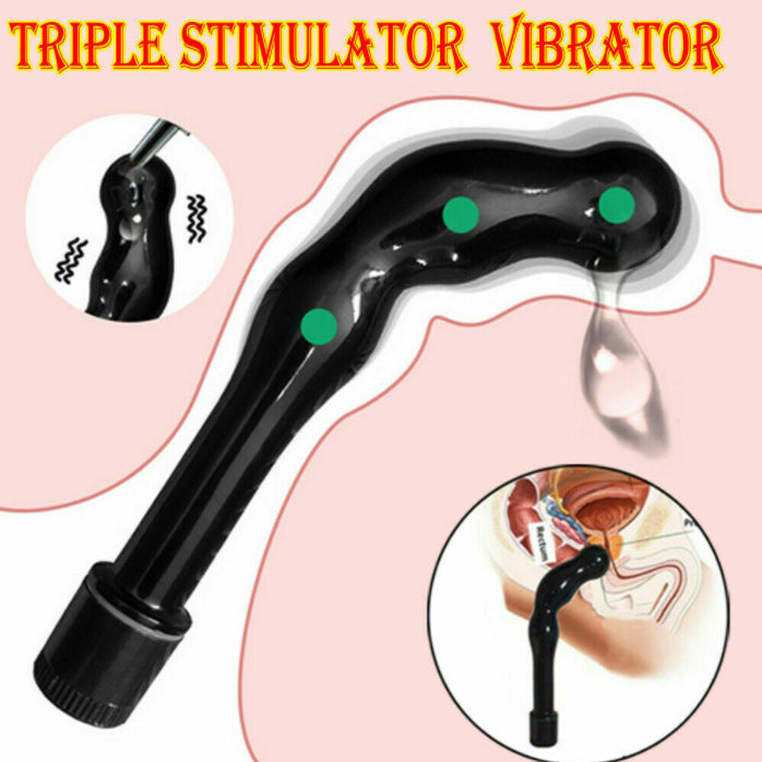 Female G-spot and anal vibrator massager  curved design adult massager