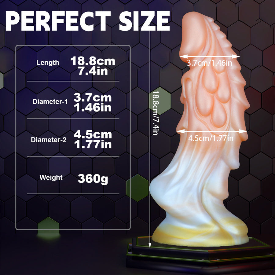 New mixed color liquid silicone dildo simulation special-shaped anal plug masturbator