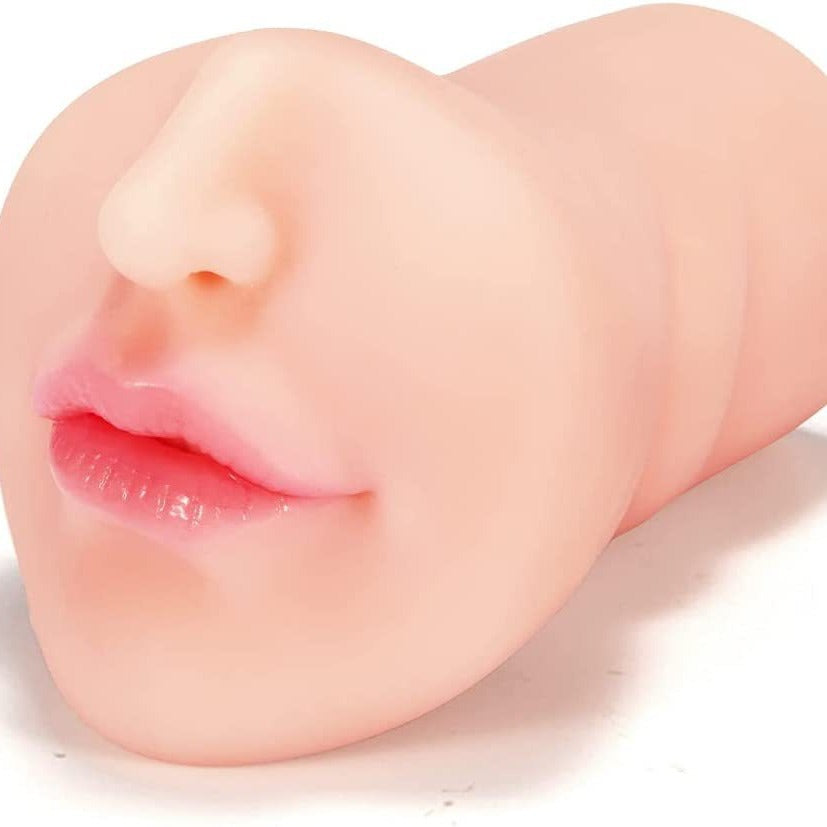 Realistic silicone oral sex device male masturbation cup sex pacifier
