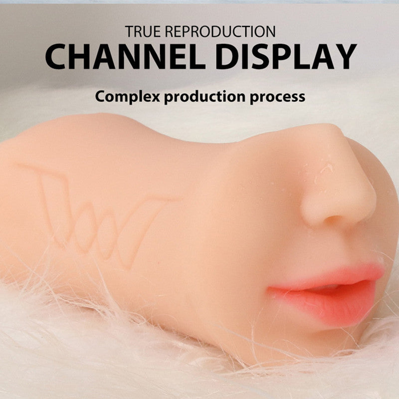 Three-channel double-headed masturbator for men oral sex masturbation cup sex toys