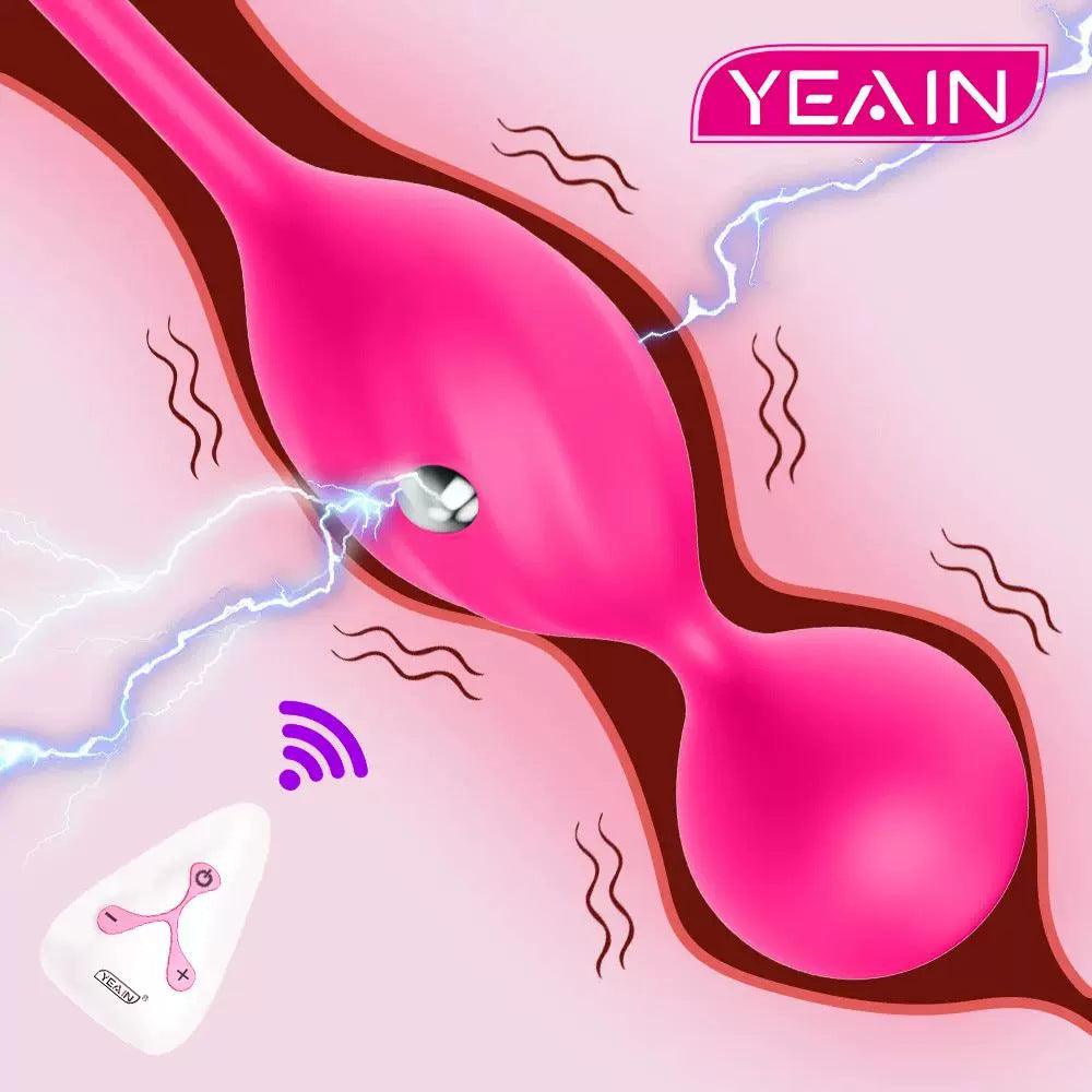 Night Sakura Electric Shock Vagina Dumbbell Yoga Tighten Pelvic Floor Muscle Trainer Female Kegel Ball Vibrator