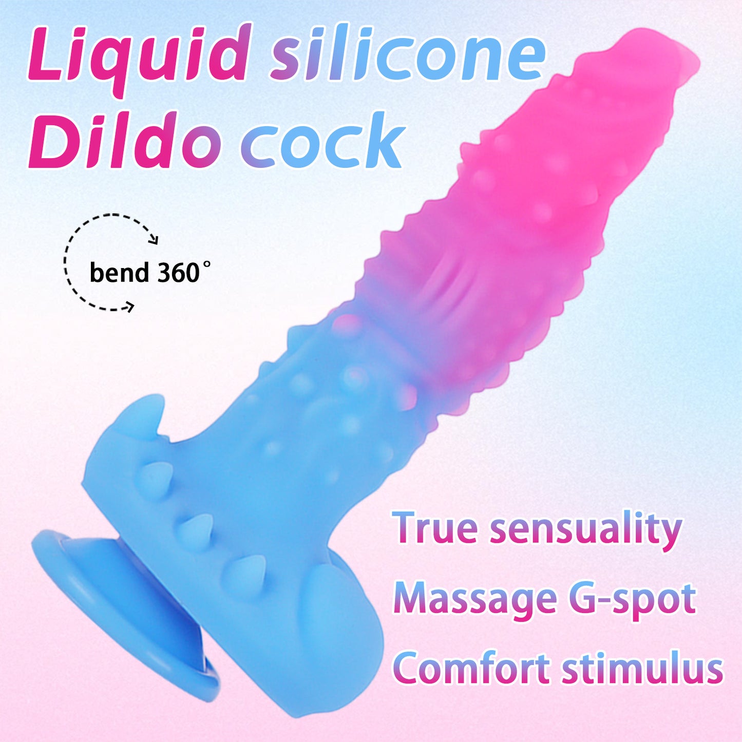 Special-shaped platinum silicone dildo female suction cup masturbator