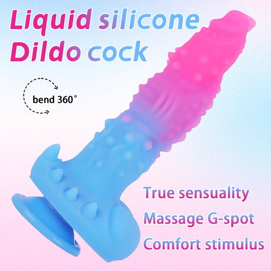 Special-shaped platinum silicone dildo female suction cup masturbator
