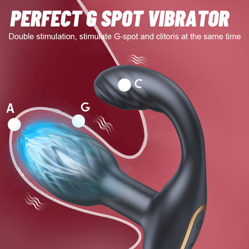 Philip wireless remote control anal silicone spiral anal plug masturbator prostate massager