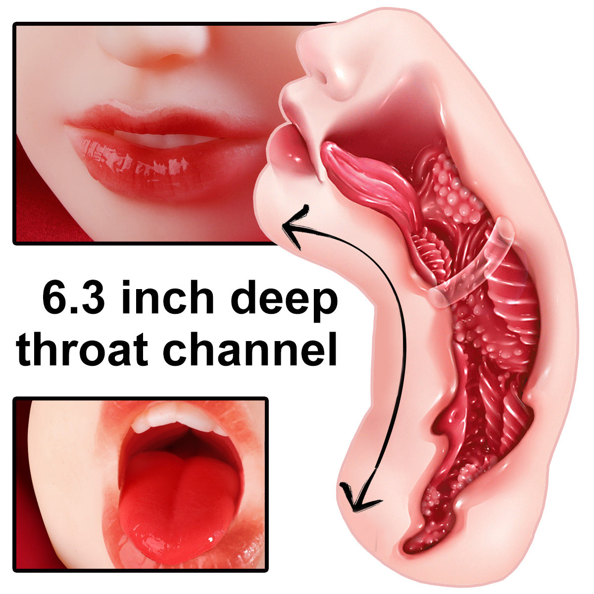 Deep throat sex toys male masturbator oral sex masturbation cup