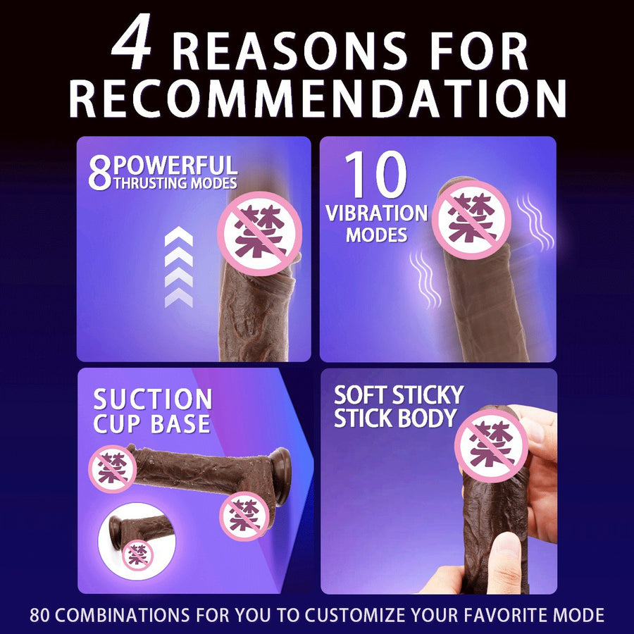 Realistic silicone thick electric retractable heated dildo female sex toy