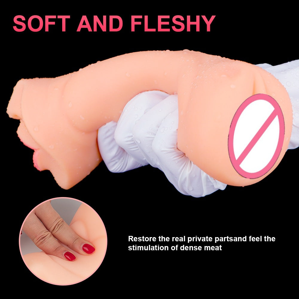 Double-headed male oral sex masturbator soft oral sex toy male sex toy