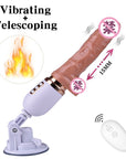 Fully automatic telescopic gun machine wireless remote control electric heating dildo