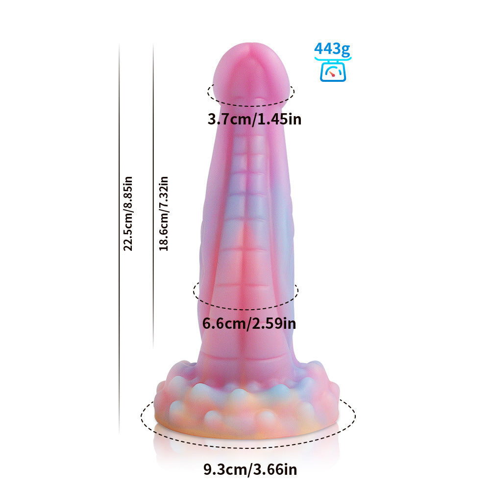 Cobra simulation special-shaped silicone soft meat luminous mixed color realistic dildo