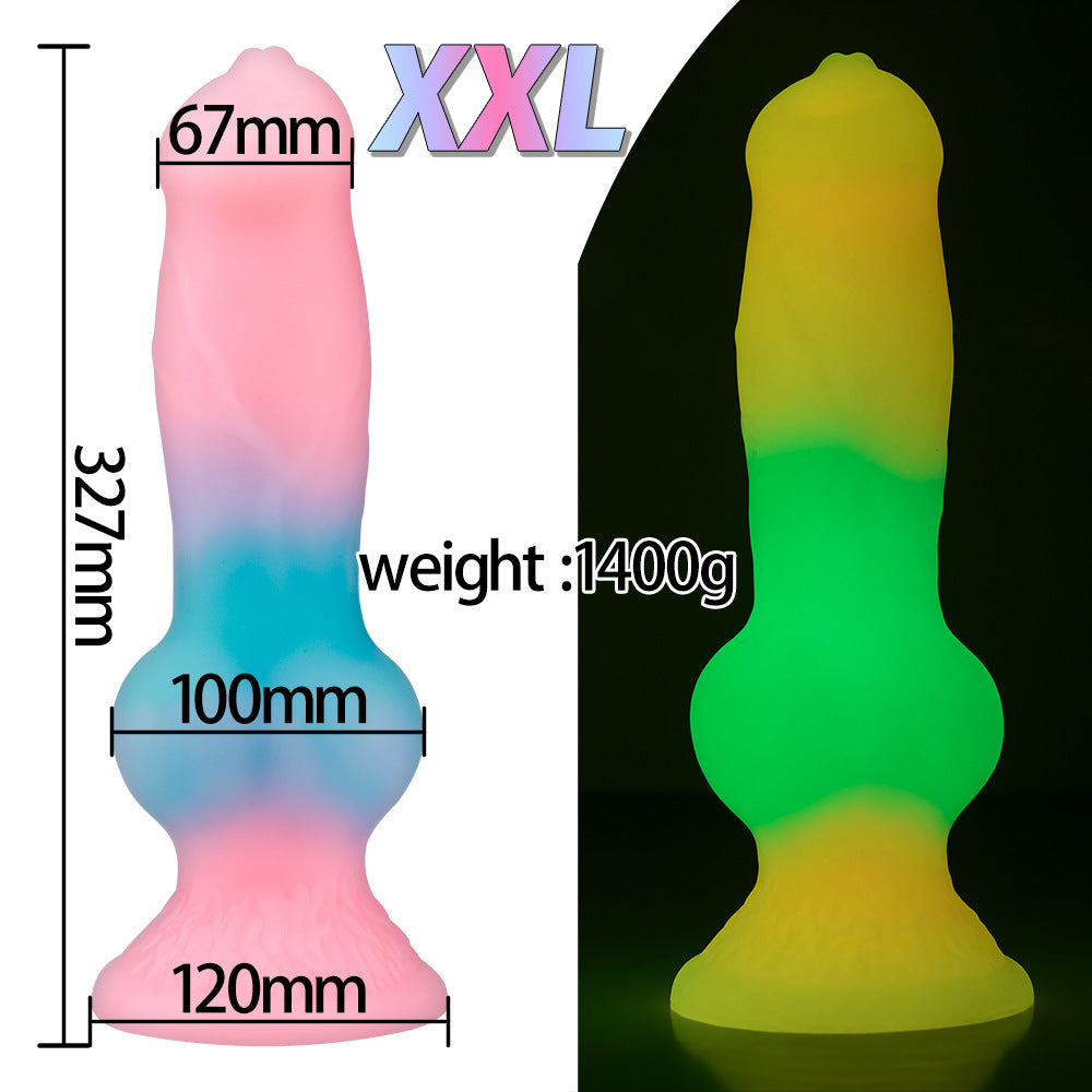 Luminous five-piece set mixed color large size simulation dildo alien artificial animal fantasy dildo