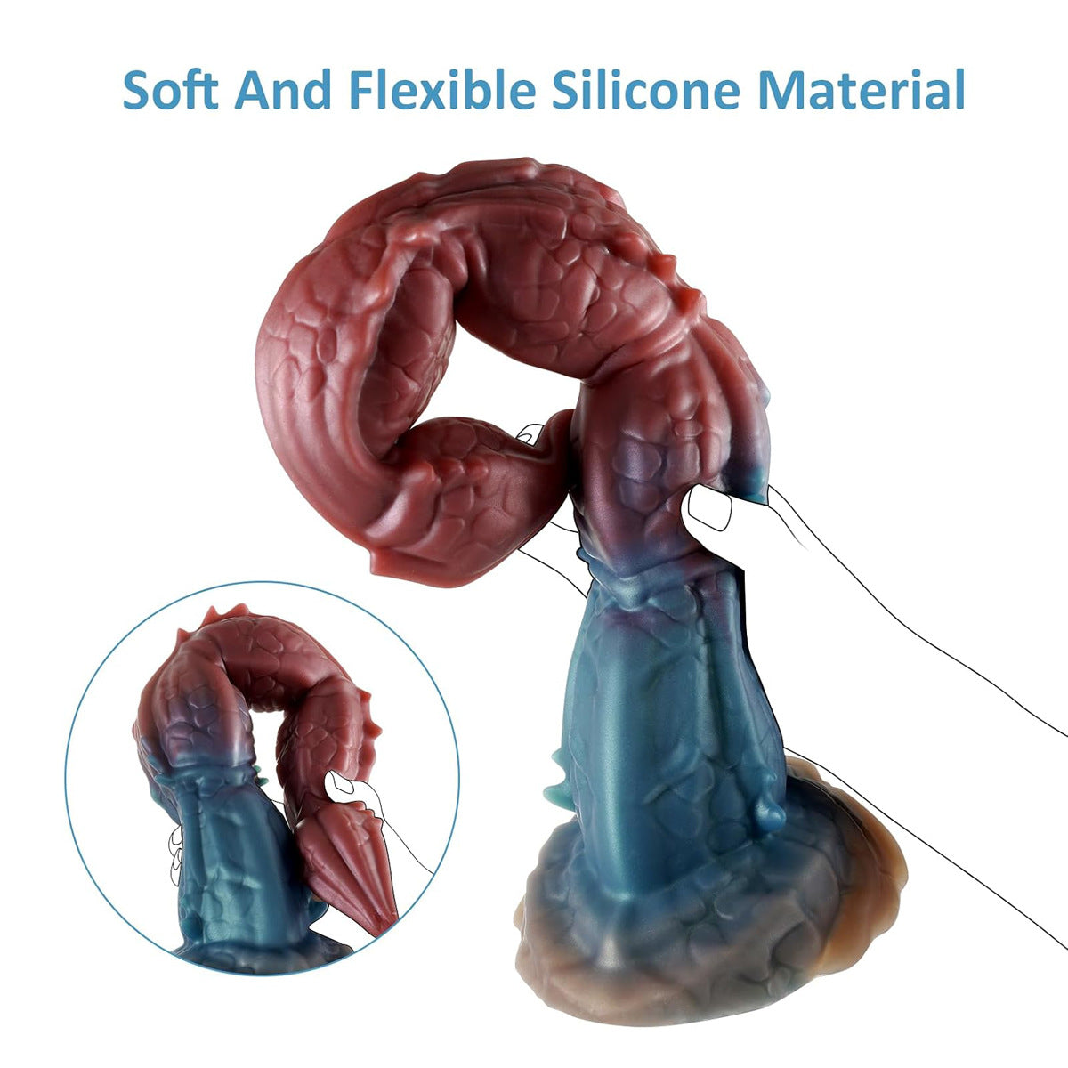 Extra long silicone anal plug scorpion dildo special-shaped anal expansion masturbator