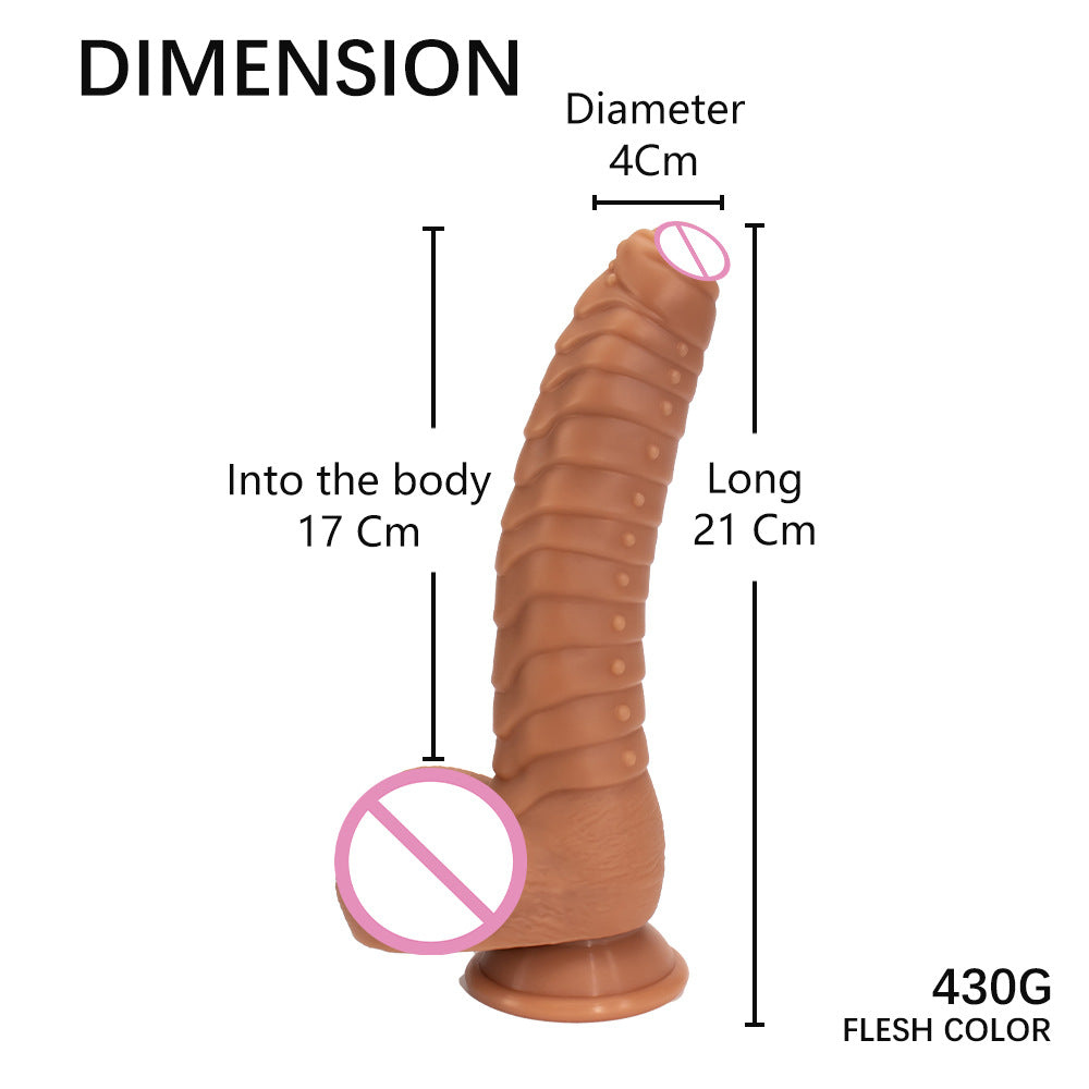 Simulation soft meat alien dildo female remote control electric heating vibrator