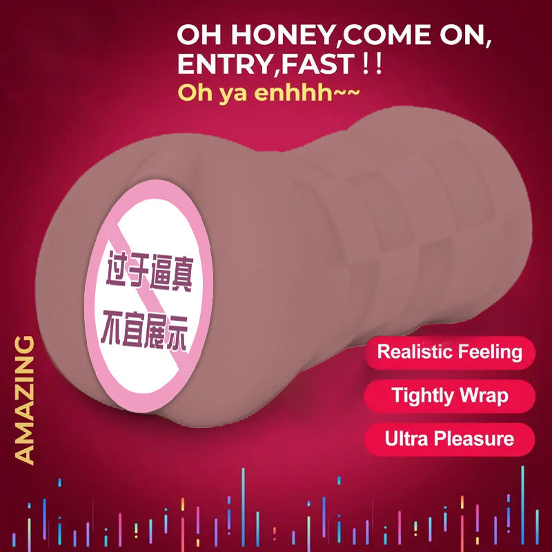 Male masturbator realistic pocket genital mold sex toy