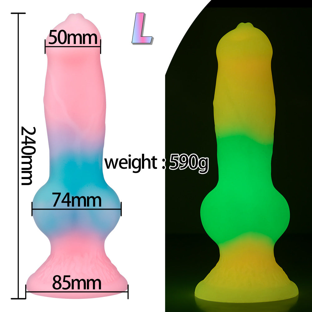 Luminous five-piece set mixed color large size simulation dildo alien artificial animal fantasy dildo