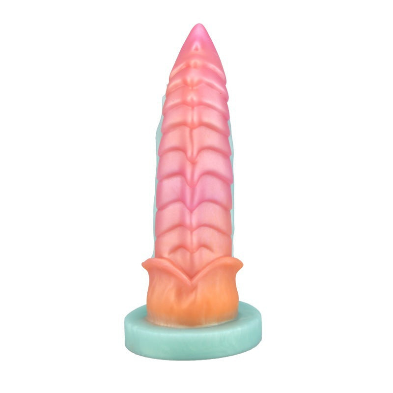 Special Shape Mixed Color Simulation Dildo Liquid Silicone Female Masturbator Adult Sex Toys
