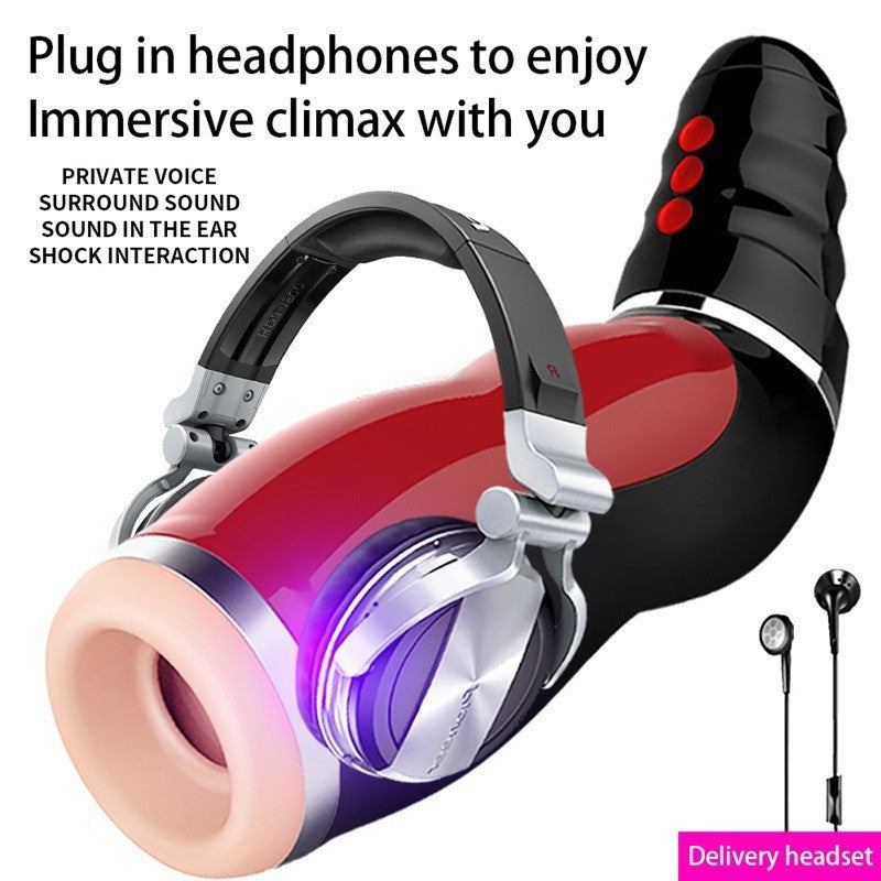 Rogge Clamp Suction & Vibration Oral Sex Cup Fully Automatic Male Masturbator with Interactive Moaning