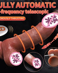 Electric simulation dildo large size wireless remote control heating telescopic swing female vibrator