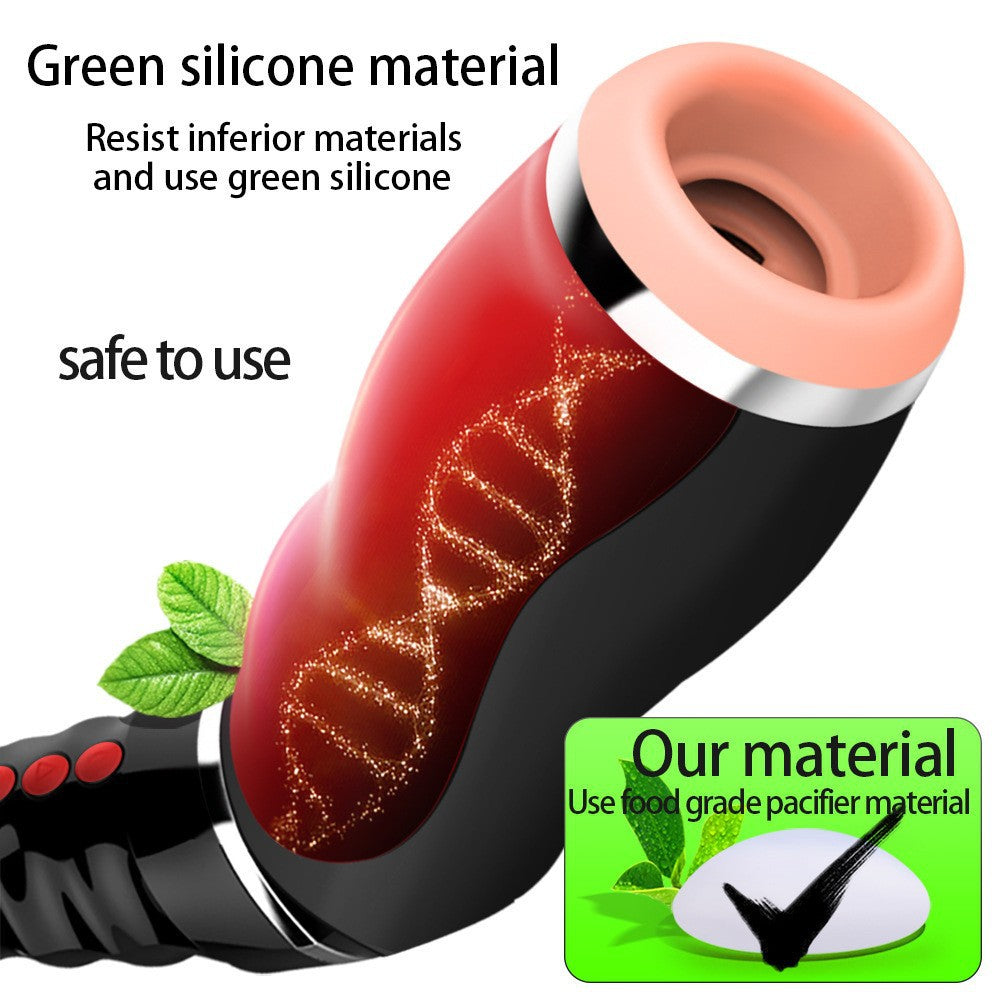 Rogge Clamp Suction & Vibration Oral Sex Cup Fully Automatic Male Masturbator with Interactive Moaning