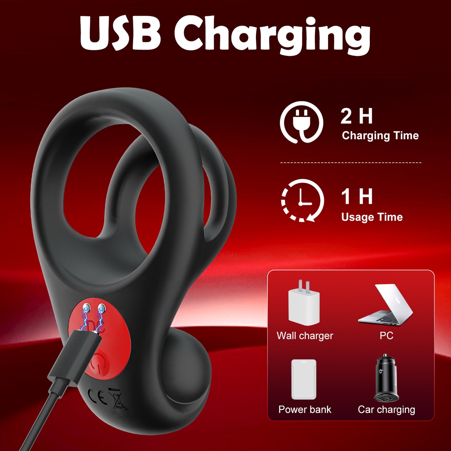 10 frequency dual endurance penis ring male vibration delay device best couple sex toy