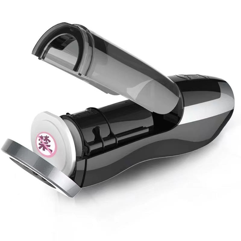 Fully automatic electric heated telescopic piston male masturbator