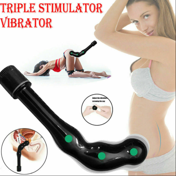 Female G-spot and anal vibrator massager  curved design adult massager