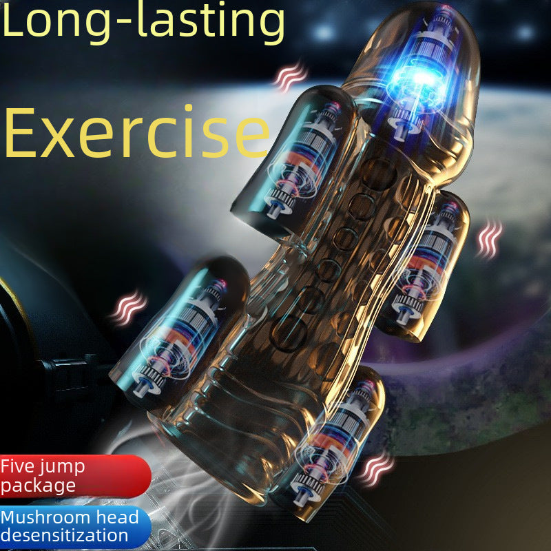 Men's desensitization exercise vibration massager men's masturbator training sex toy