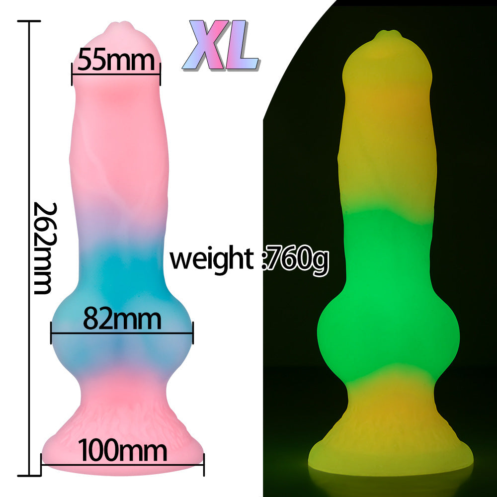 Luminous five-piece set mixed color large size simulation dildo alien artificial animal fantasy dildo