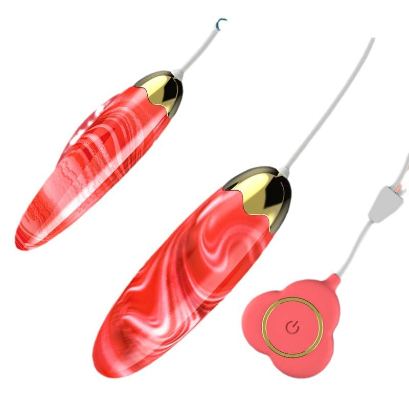 Female jade love egg vibrator wire control double jumping egg masturbator adult sex toys