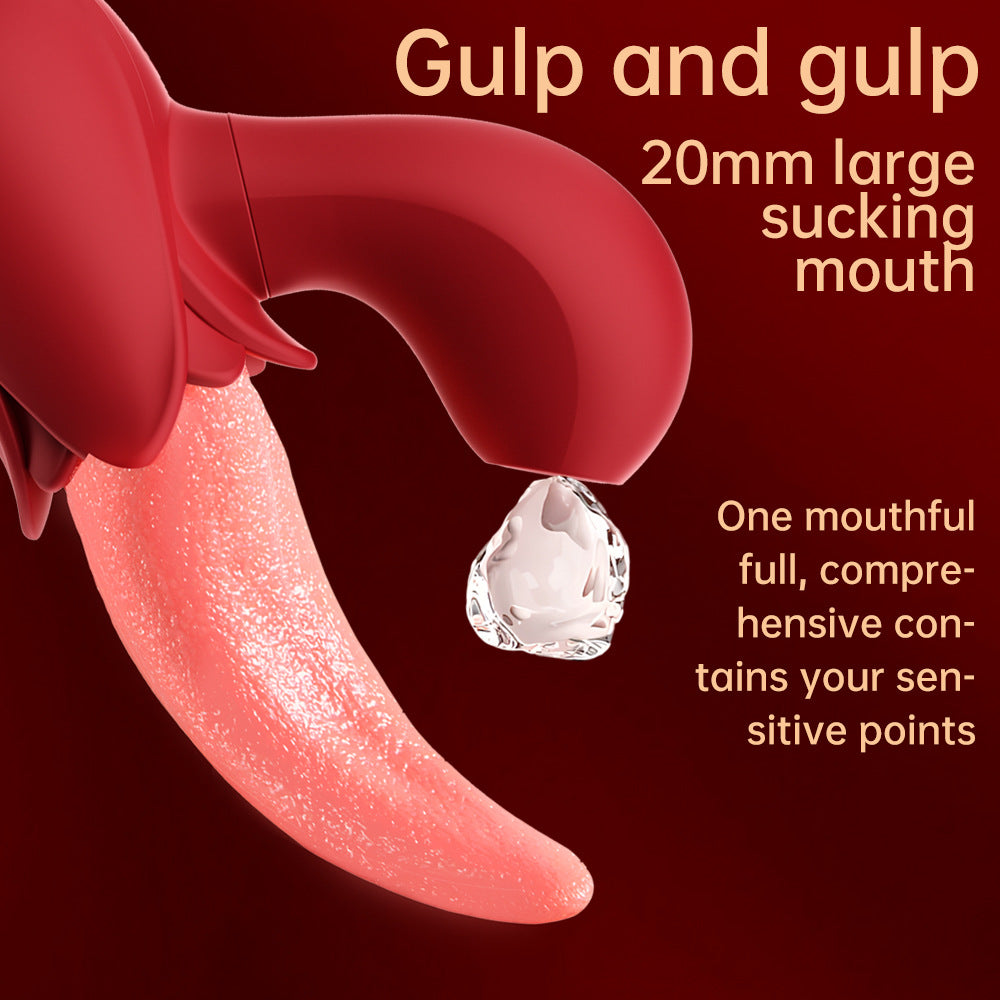 Sucking simulation tongue licking vibrator female masturbator sex toy