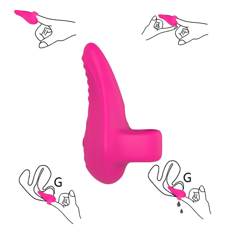 Silicone Finger Vibrator Women Finger Set Flirting Couple Vibrator