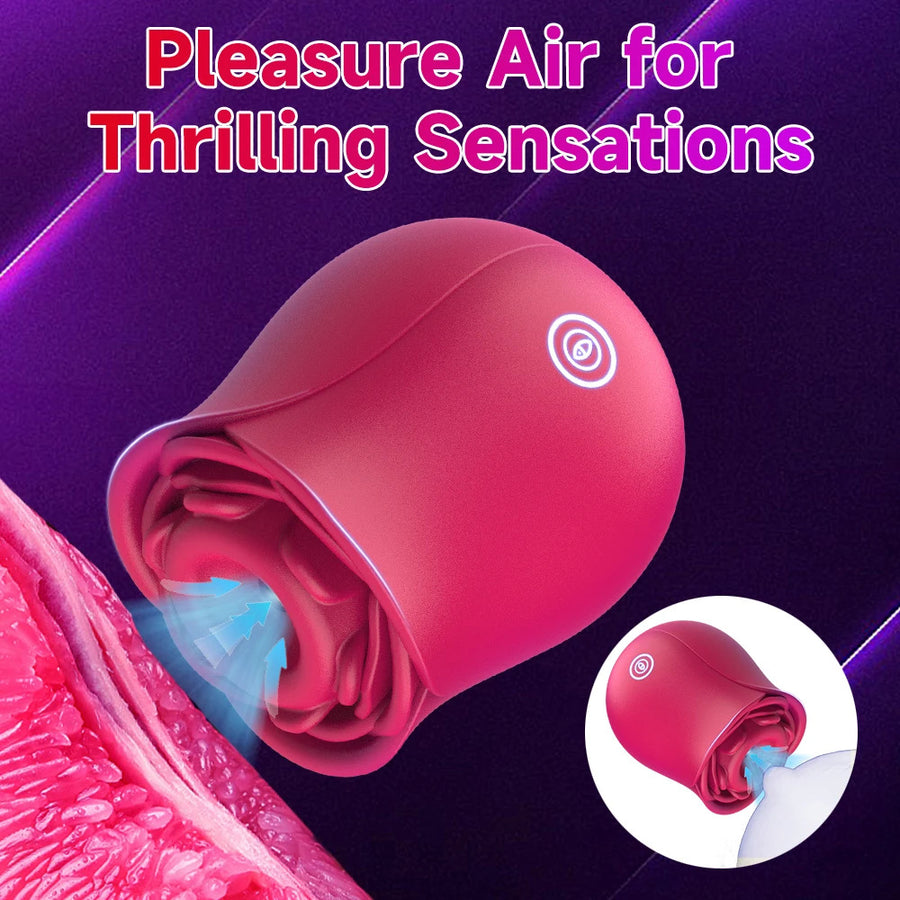 Sucking and Vibration 2 in 1 Portable Rose Vibrator Female Flirting G-spot Vibrator