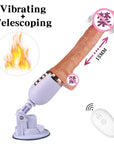 Fully automatic telescopic gun machine wireless remote control electric heating dildo