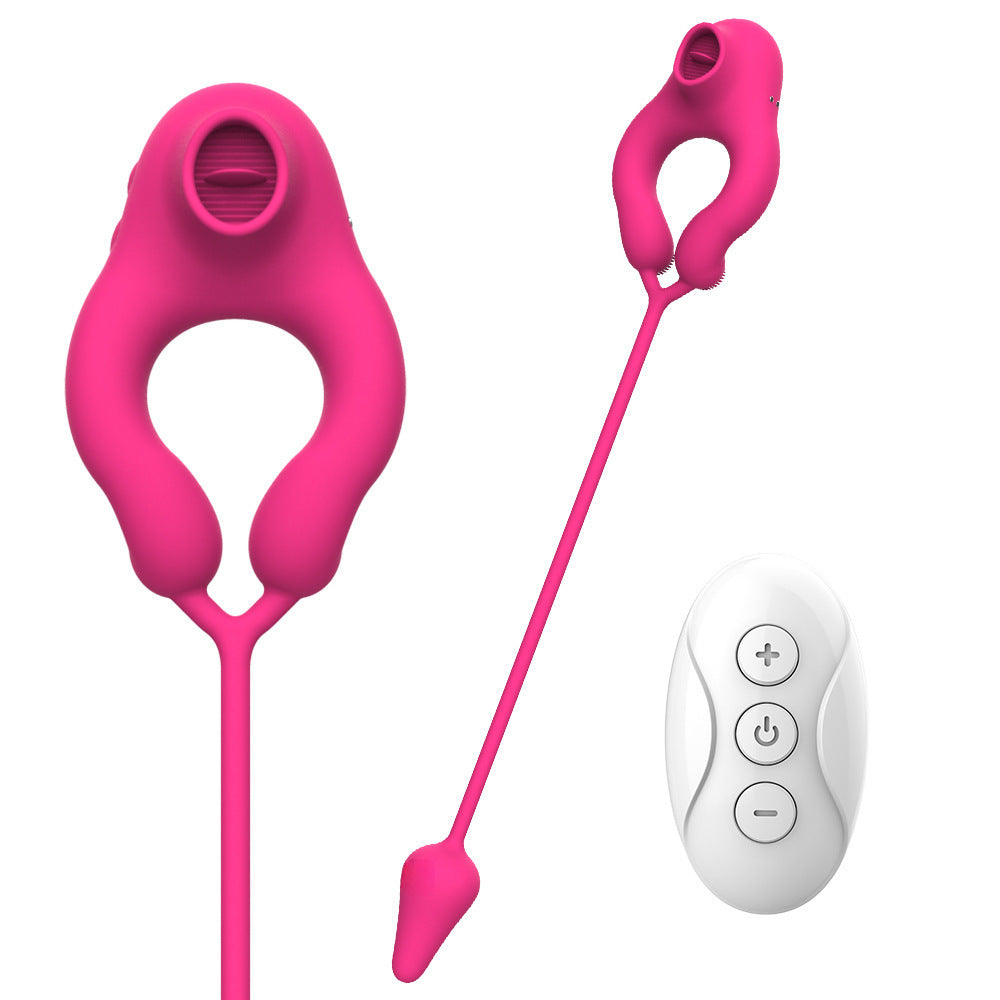 Adult fun teasing G-spot vibrator multi-frequency vibration vibration ring couple vibrator