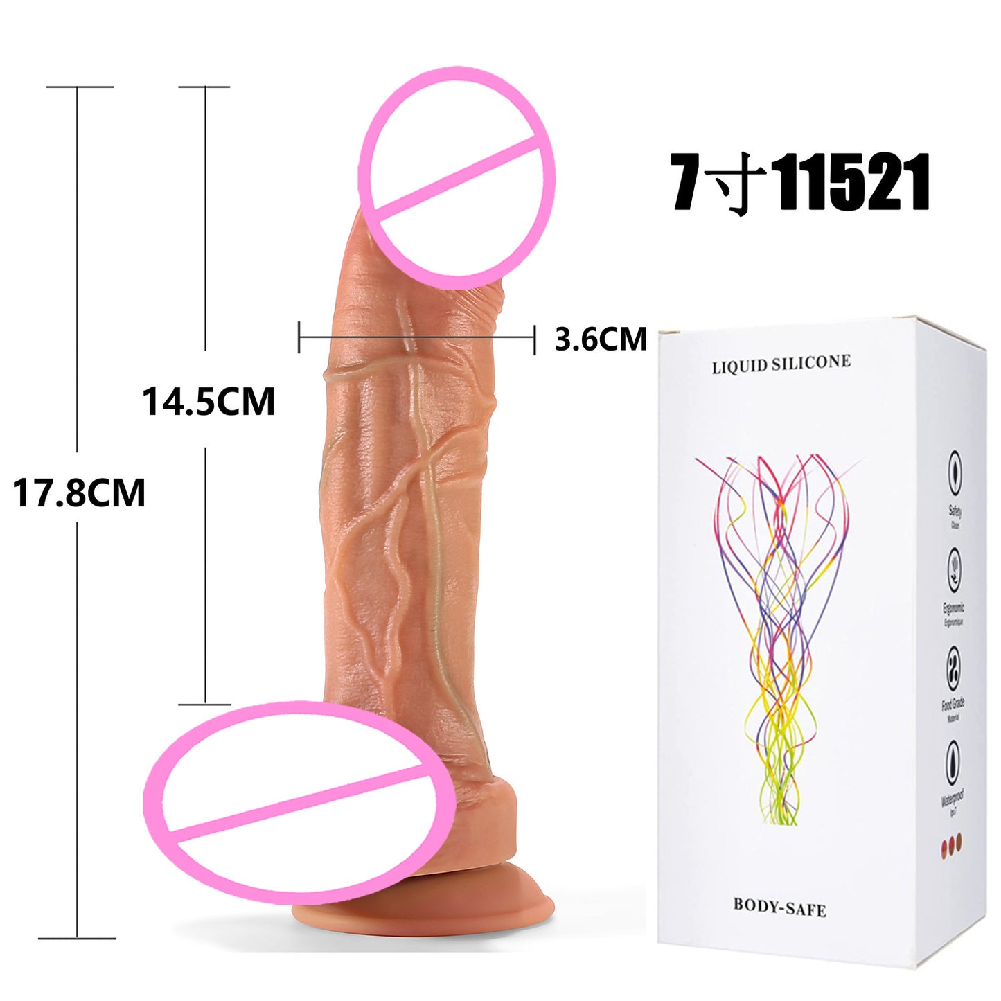 Simulation silicone abs super soft special-shaped dildo female masturbator