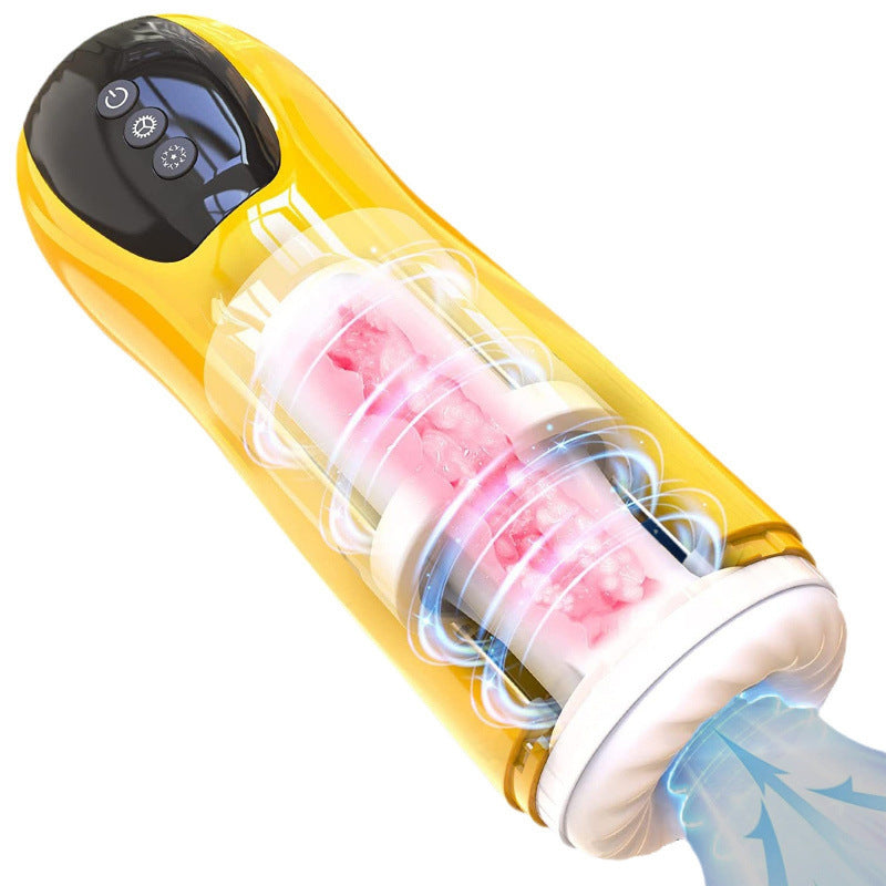 Bumblebee fully automatic rotating sucking telescopic vibration masturbator male sex toy