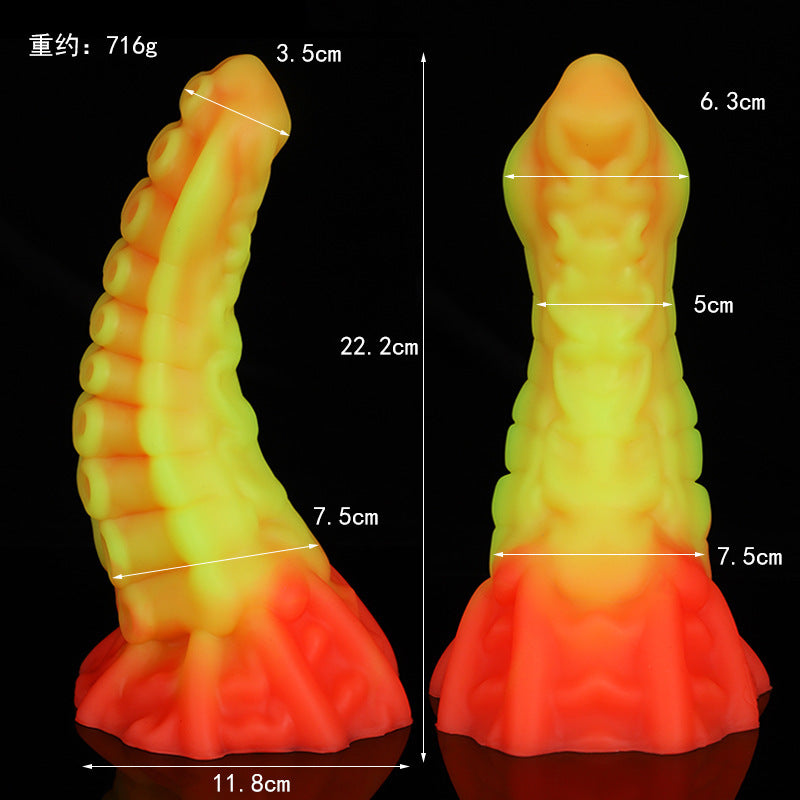 Special Shape Mixed Color Dildo Female Silicone Large Size Masturbator