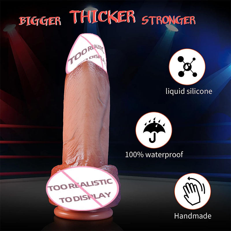 Giant Dick Devil Liquid Silicone Dildo Female Simulation Penis Sex Toy