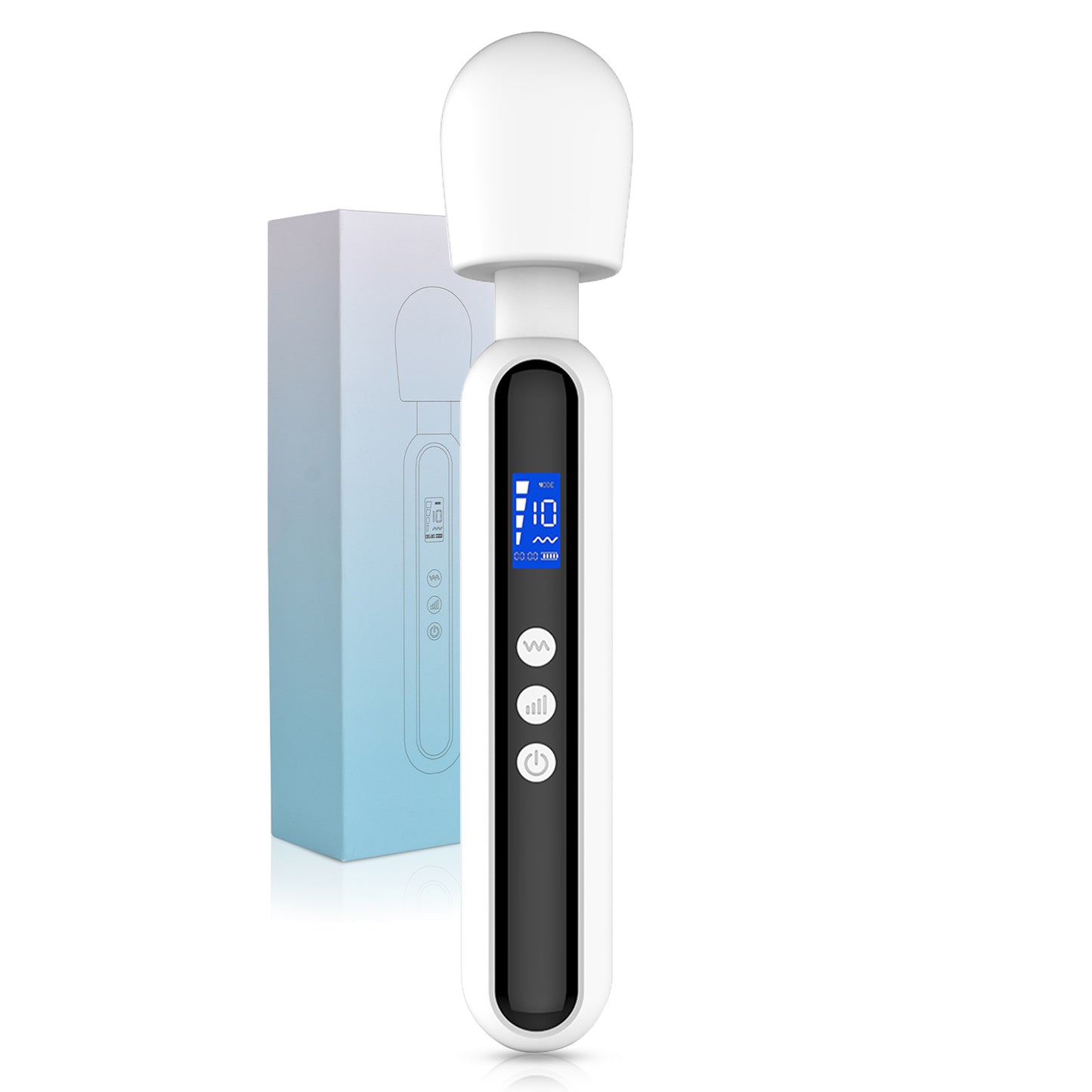 LCD Display AV Stick 10 Frequency 4 Speeds Female Orgasm Vibrator Sex Massager