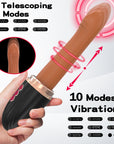 Female fully automatic insertion machine hands-free suction cup electric telescopic vibration dildo